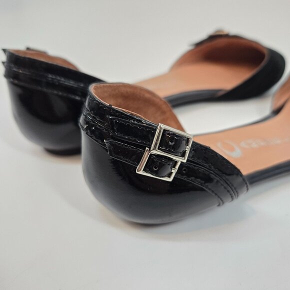 Jeffrey Campbell Ibiza Black Taken Pointy Toe Buckle Strap Flats Women's Size 7 - Picture 11 of 11